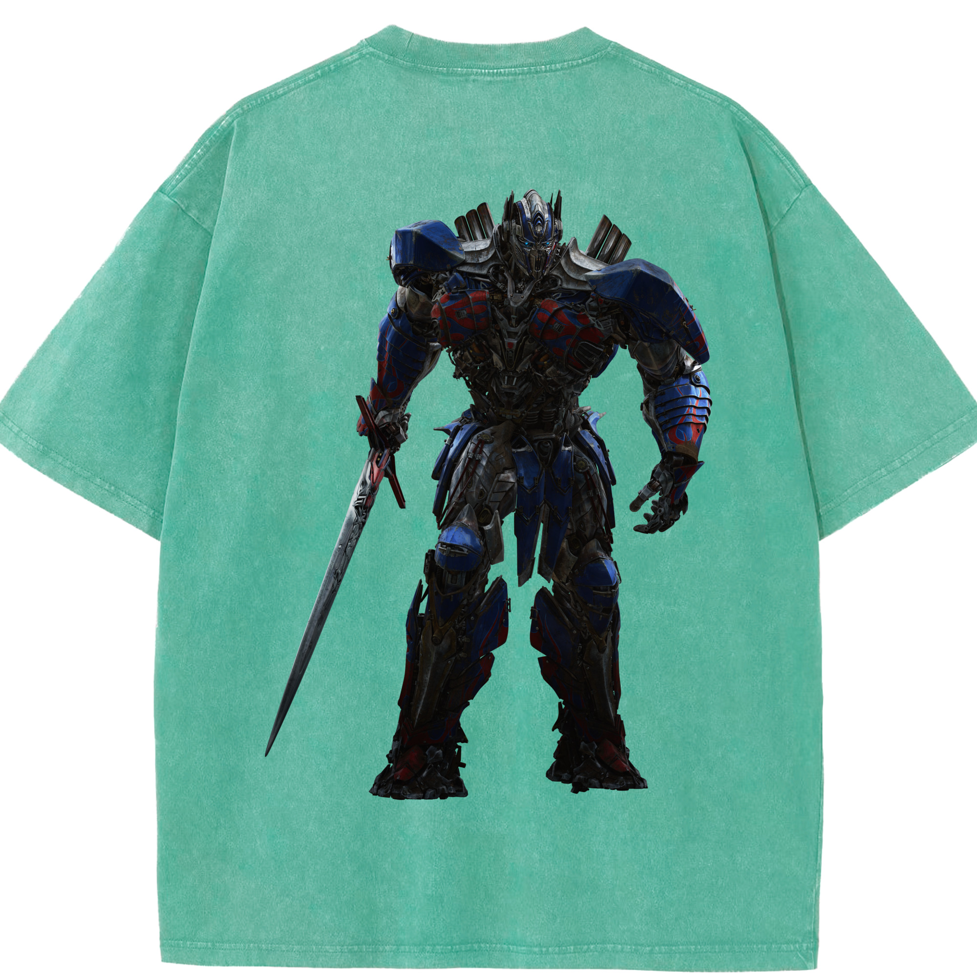 （画像用）  綿100% ヴィンテージ風 半袖Tシャツ（背面プリント）